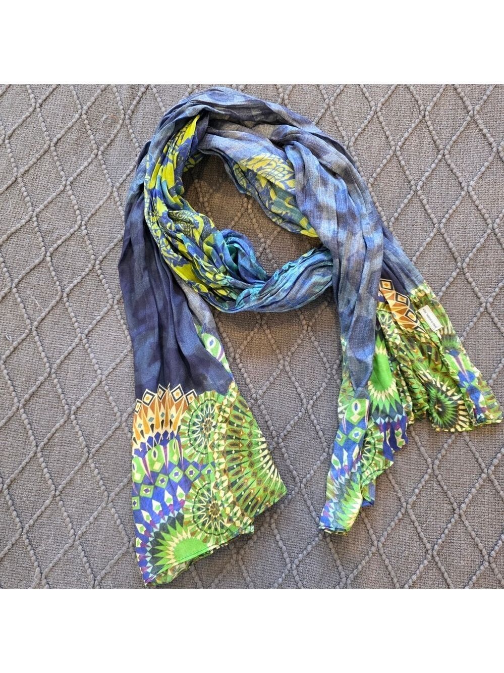 *4 for $25* Vibrant Blue and Green Scarf